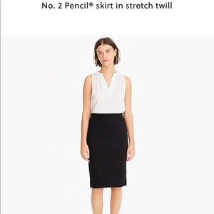 J. Crew no. 2 pencil skirt in stretch twill